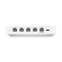 UniFi Cloud Gateway, Router multiWAN para balanceo/failover / Integra UniFi Network para administrar hasta 30 dispositivos UniFi, (1) puerto WAN 1/2.5 GbE y (4) puertos LAN GbE