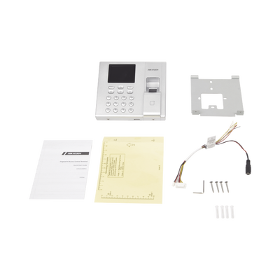 Terminal de Control de Acceso y Asistencia compatible con APP Hik-Connect (P2P) / Lectura de Huella y de Tarjetas EM / Soporta hasta 1000 Huellas / Relevador para Chapa / Software iVMS4200