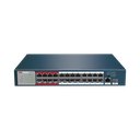 Switch PoE+ / No Administrable / 24 Puertos 10/100 Mbps PoE+ / 1 Puerto 10/100/1000 Mbps + 1 Puerto SFP Uplink / PoE hasta 250 metros / 230 W