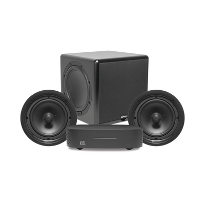 [A1X/PSUB12] KIT Amplificador VSSL A1X | 2 Bocinas de Techo TruAudio PP8 | Subwoofer CSUB12